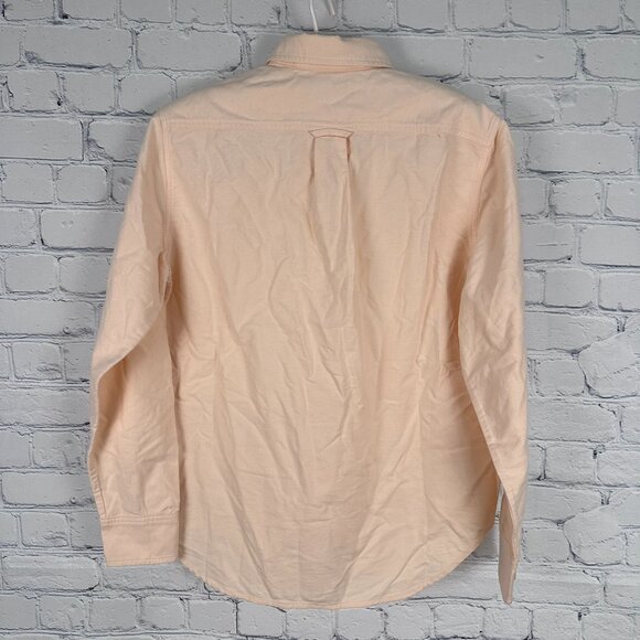 Everlane The Relaxed Oxford Organic Cotton Button Long Sleeve Shirt, Apricot - Picture 6 of 14